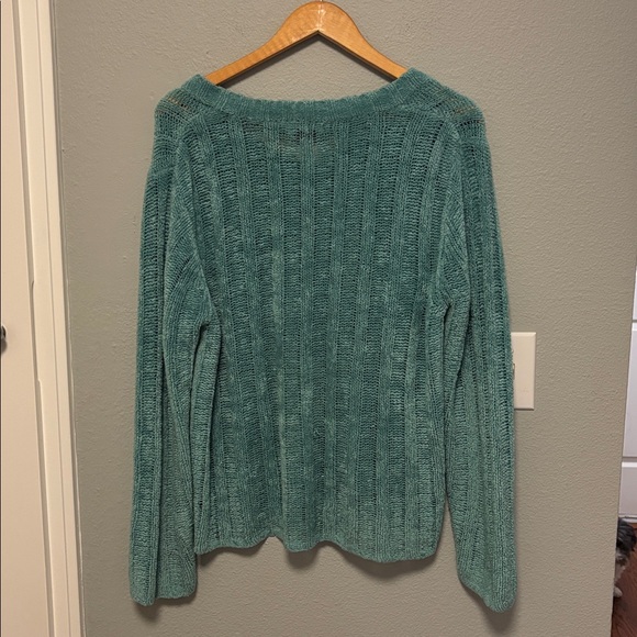 White Stag Teal V-Neck Sweater Women’s Size: Large - Picture 5 of 5